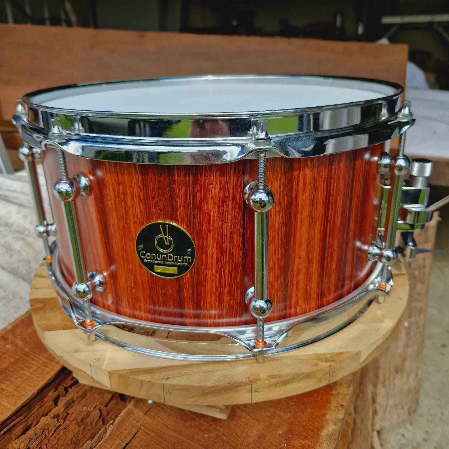 Jarrah stave snare drum