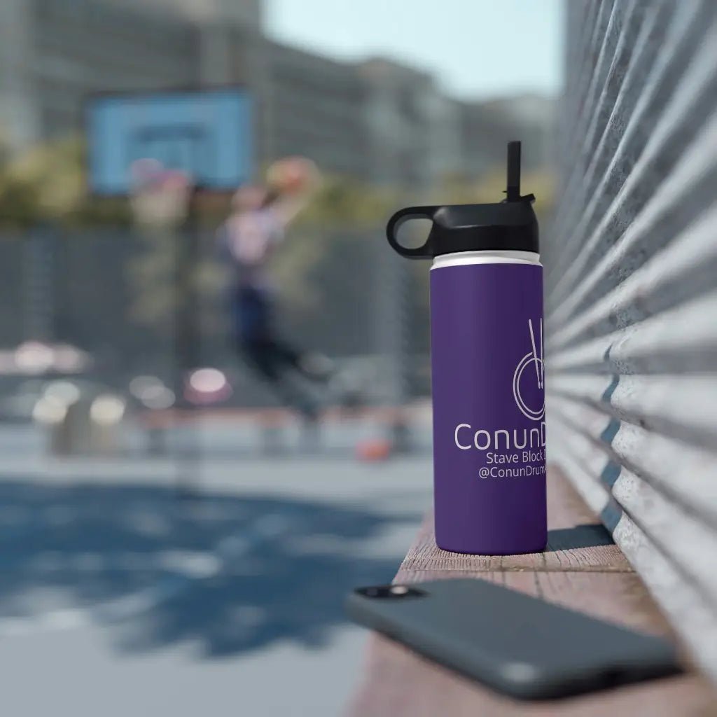 ConunDrum Purple Stainless Steel Water Bottle, Standard Lid - ConunDrum Australia