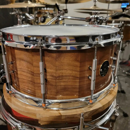 14’x6.5’ American Black Walnut Stave snare drum - ConunDrum Australia