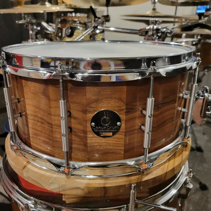 14’x6.5’ American Black Walnut Stave snare drum - ConunDrum Australia