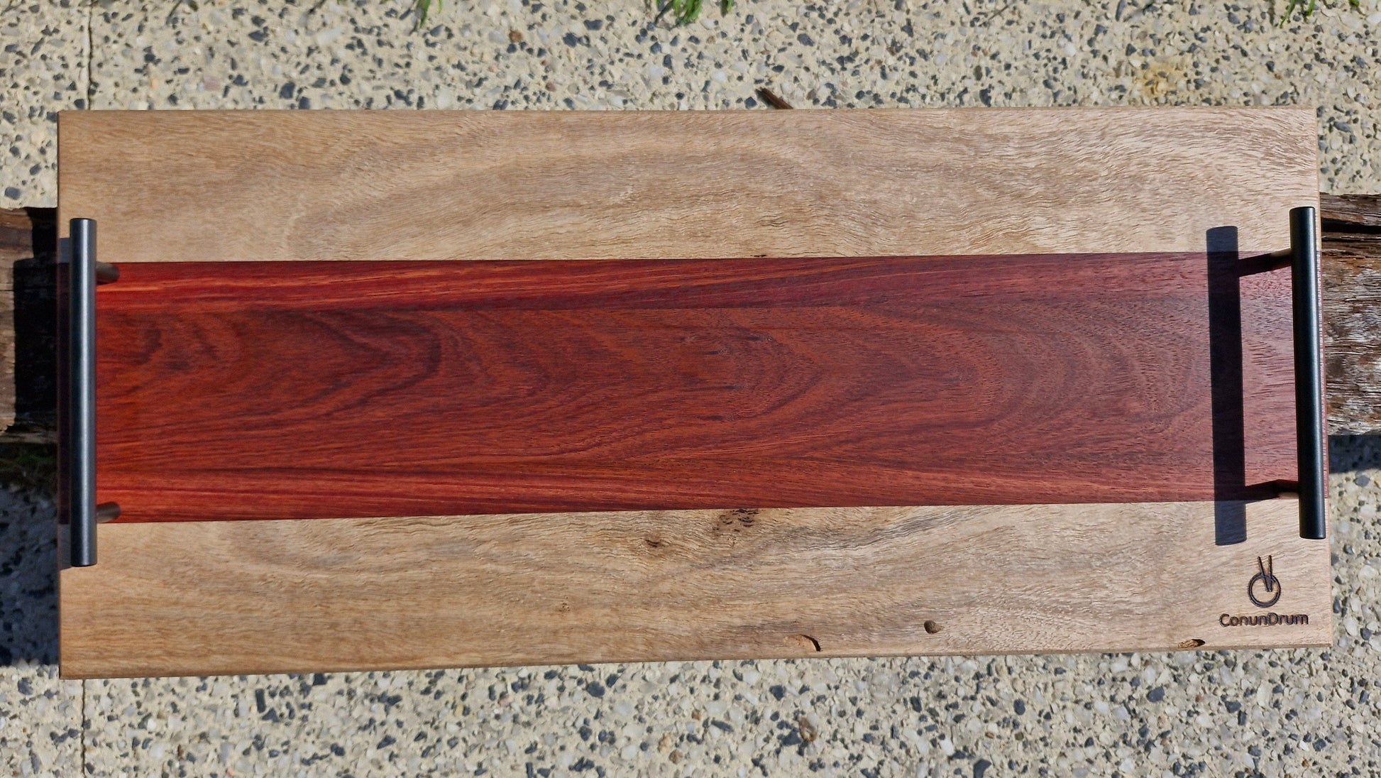 Custom marri and jarrah serving board