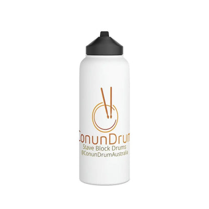 ConunDrum White Stainless Steel Water Bottle, Standard Lid - ConunDrum Australia