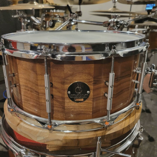 Walnut stave snare drum video